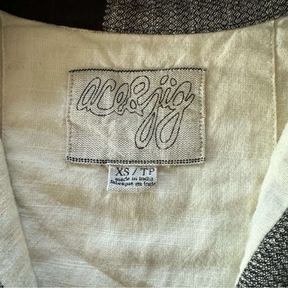 ACE & JIG DOMINO BLACK WHITE YELLOW CHECK BOMBER JACKET XS - Picture 12 of 16